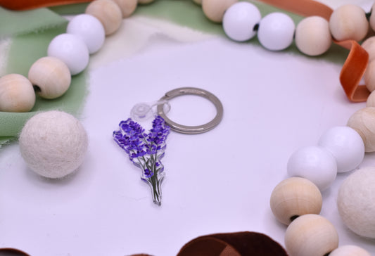 Lavender for Luck Keychain, 1x2in