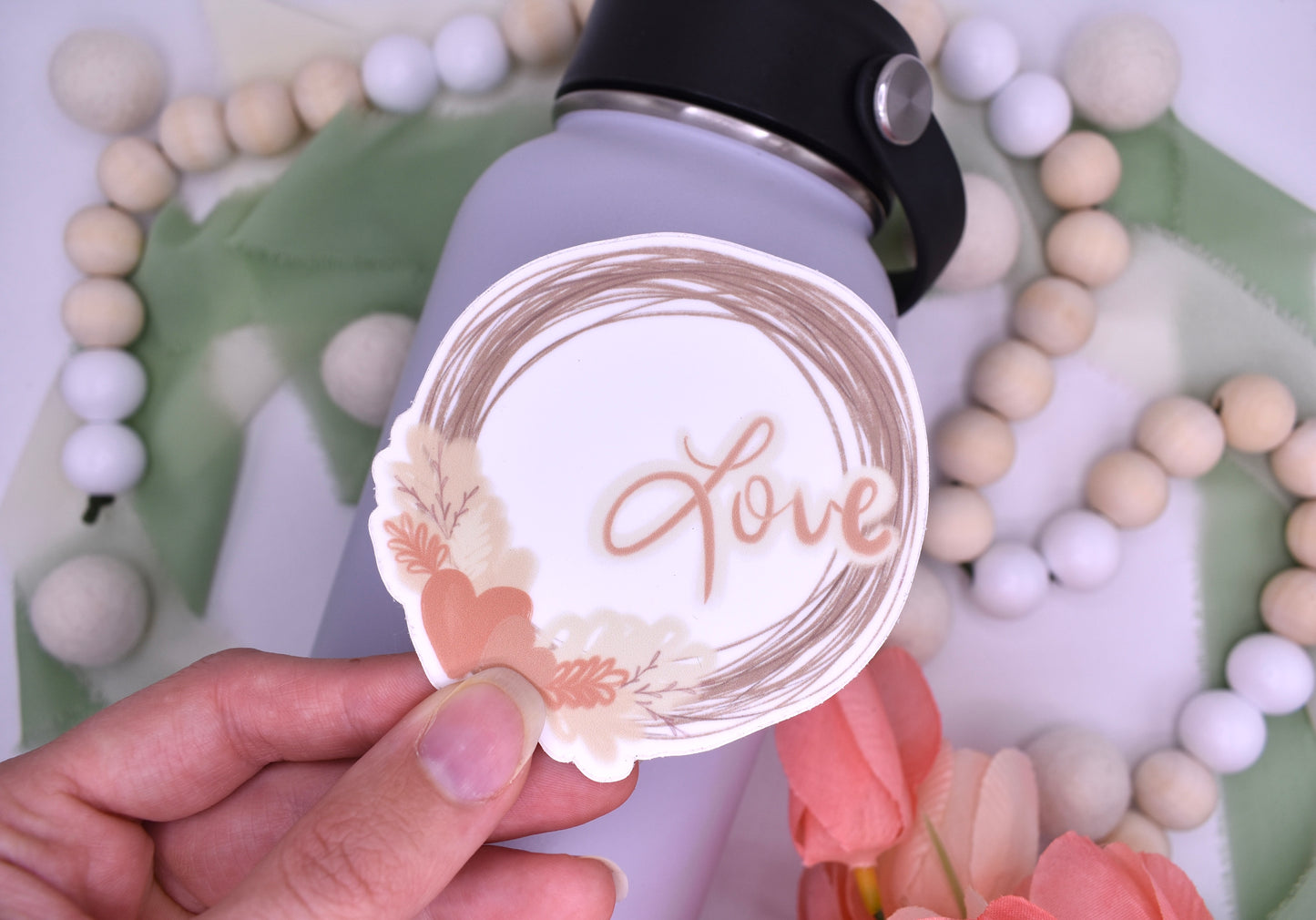 Love Wreath, 3x3in