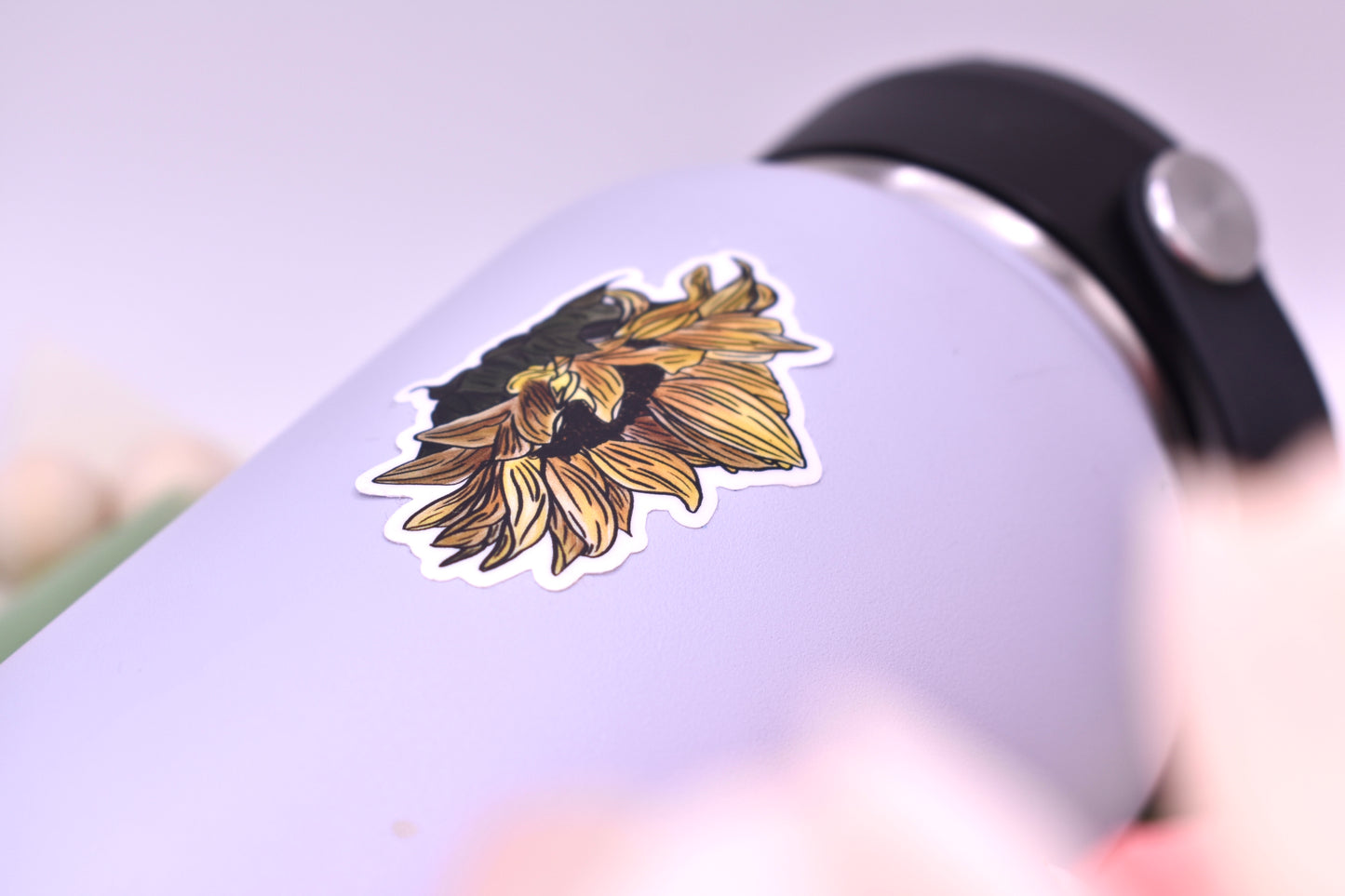 Mini Sunflower Sticker, 1.61x2in