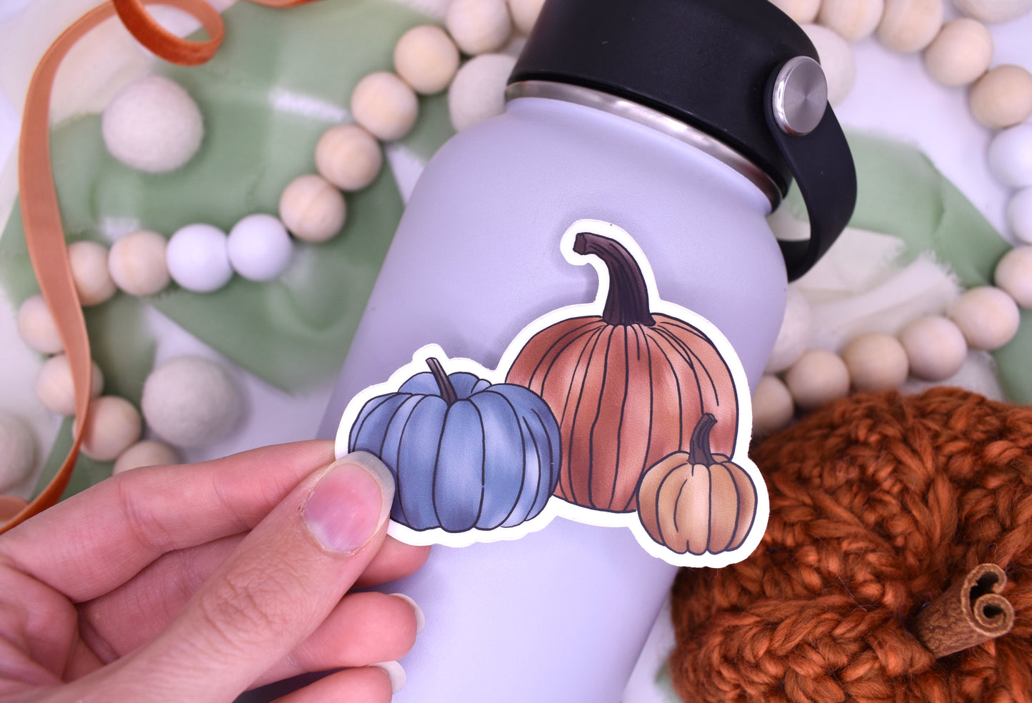 Pumpkin Trio Sticker, 3x2.33in