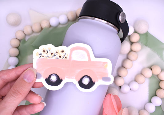 Summer Truck Sticker, 4x2.34in