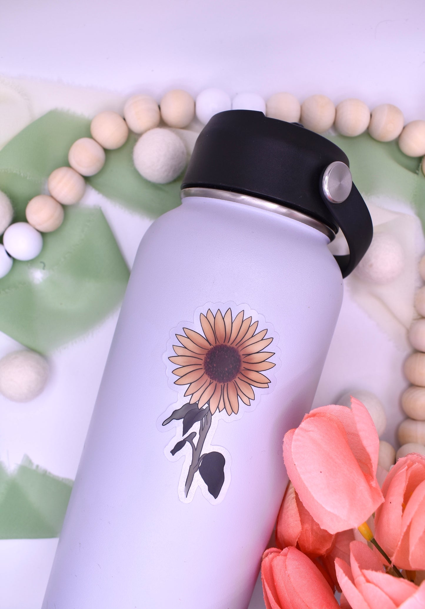 Sunny Sunflower Sticker, 1.77x3in