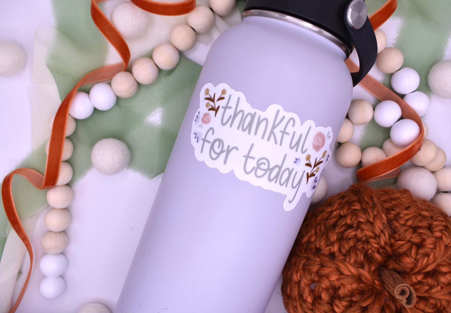Thankful for Today Sticker, 4x2.06in