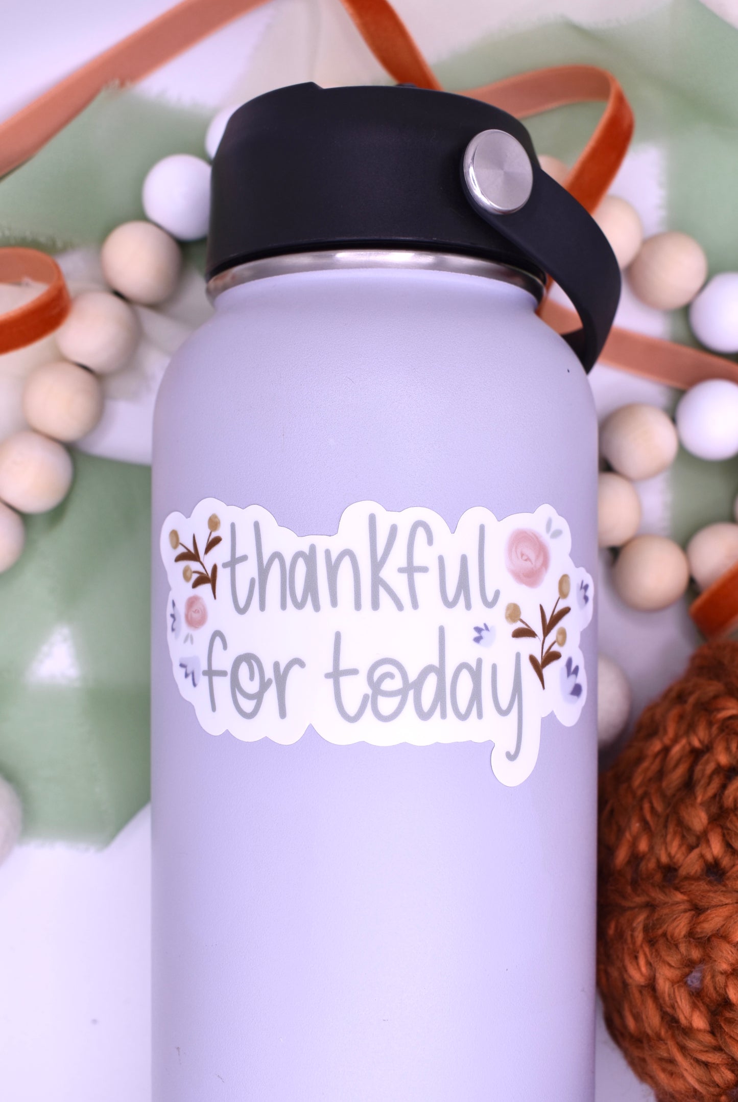 Thankful for Today Sticker, 4x2.06in