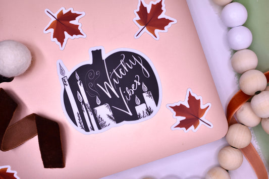 Witchy Vibes Sticker, 3x2.57in
