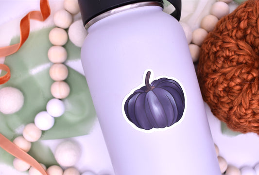 Blue Pumpkin Sticker, 2x1.78in