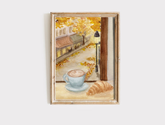 "Autumn Cafe" - Art Print