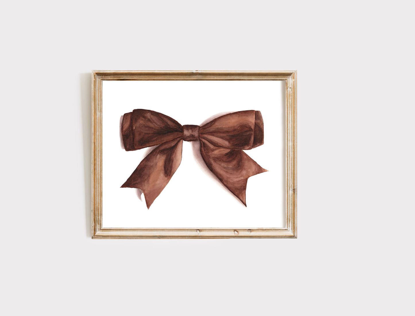 Brown Watercolor Bow - "Love so Fragile" Art Print