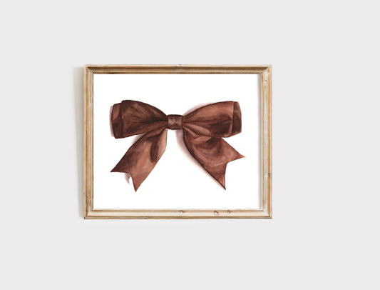 Brown Watercolor Bow - "Love so Fragile" Art Print