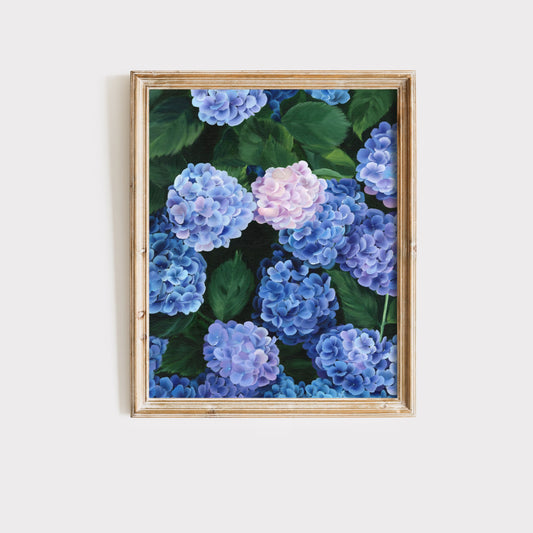 "After the Light Listened" - Hydrangea Art Print