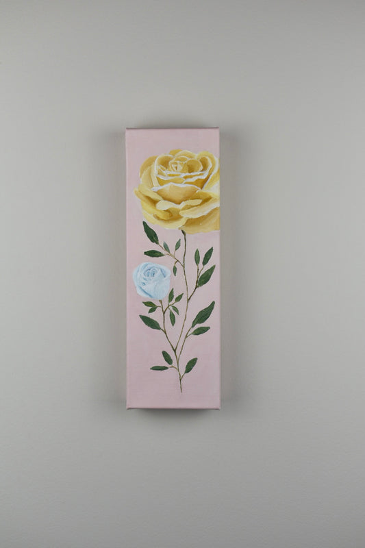 "Adelaide" - 4x12in Original Rose Painting