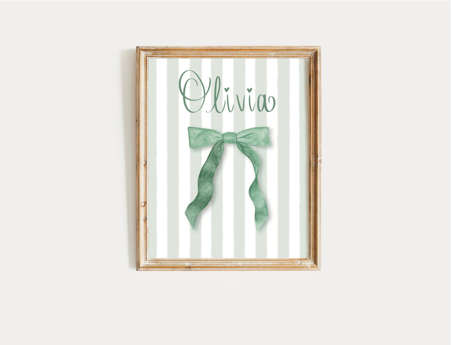 🎀 Personalized Bow Name Art Print – Custom Nursery and Girls' Room Wall Decor 🎀