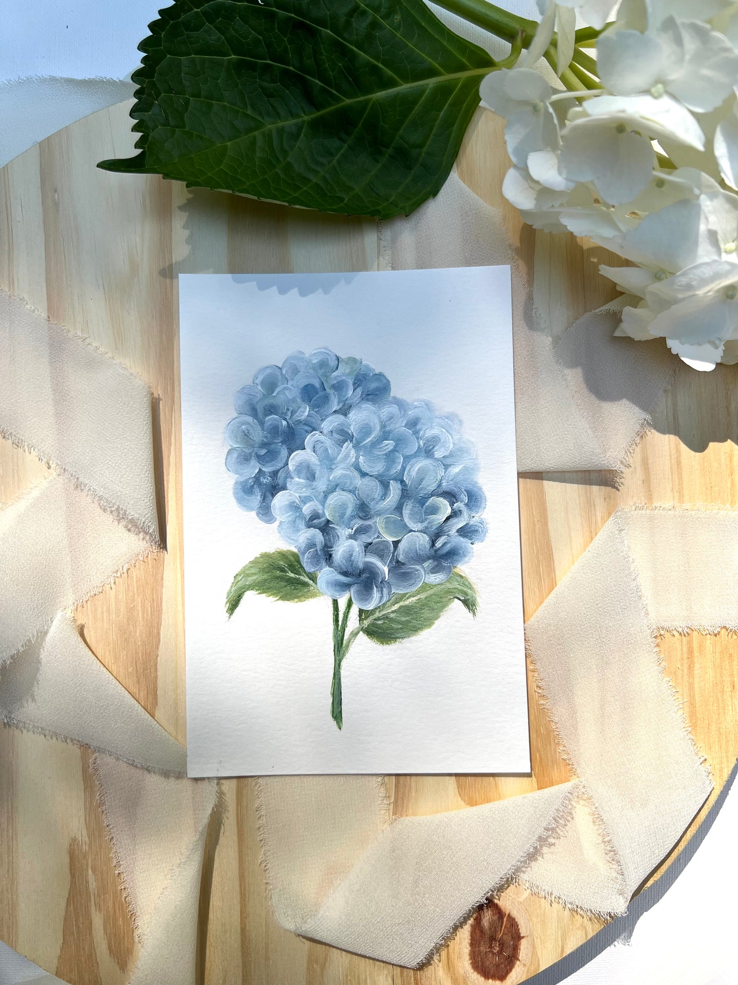 "5"- Hydrangea #5 | 4x6in Original Hydrangea Painting