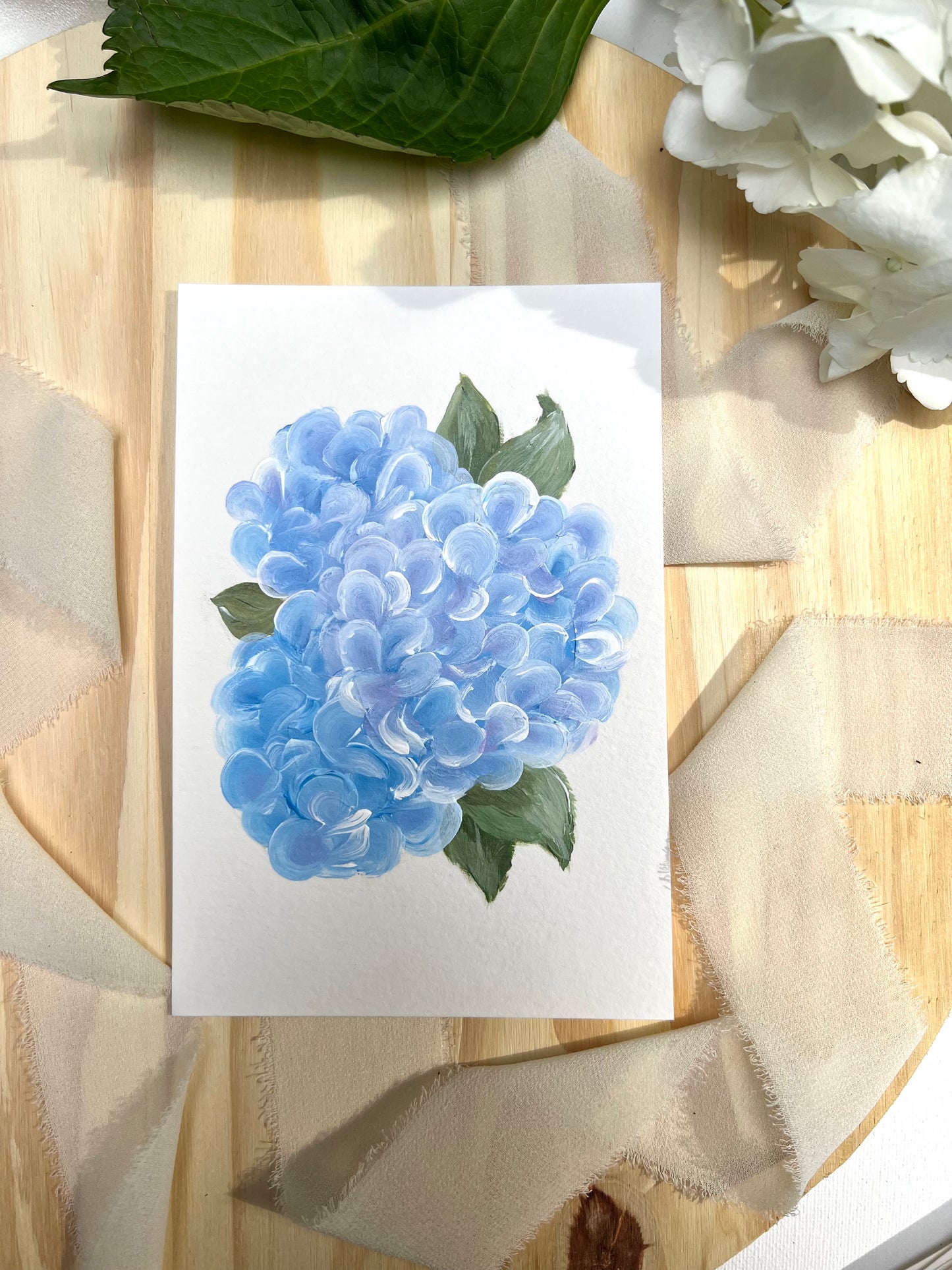"9"- Hydrangea #9 | 4x6in Original Hydrangea Painting