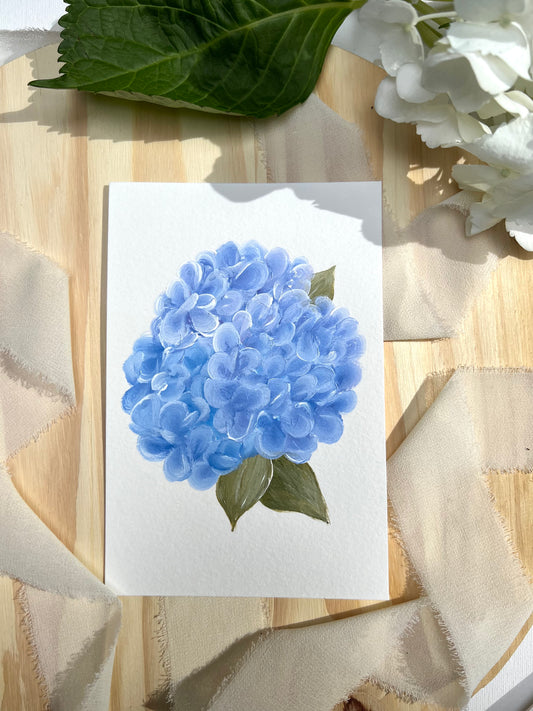 "10"- Hydrangea #10 | 4x6in Original Hydrangea Painting