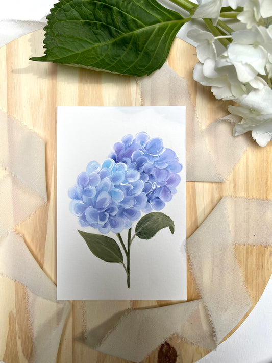 "12"- Hydrangea #12 | 4x6in Original Hydrangea Painting
