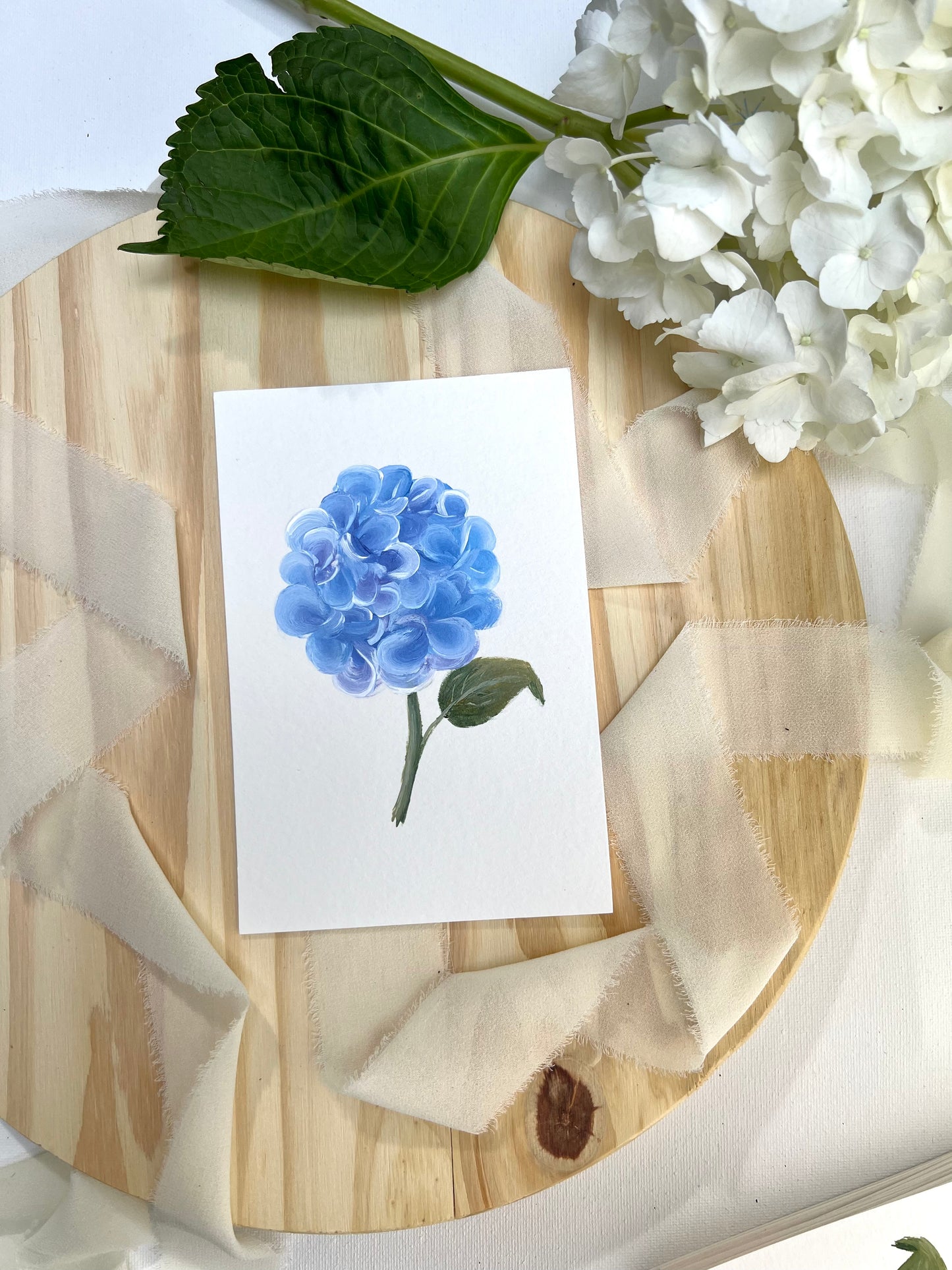 "13"- Hydrangea #13 | 4x6in Original Hydrangea Painting