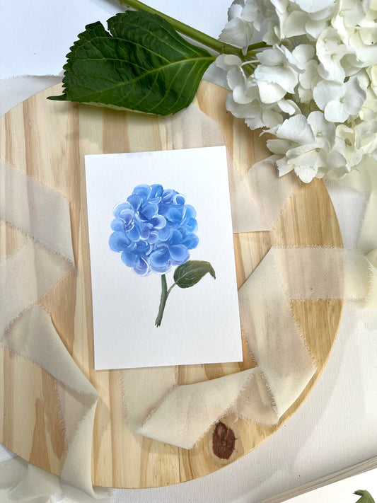 "13"- Hydrangea #13 | 4x6in Original Hydrangea Painting