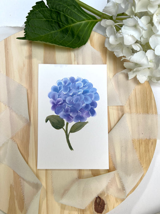 "14"- Hydrangea #14 | 4x6in Original Hydrangea Painting