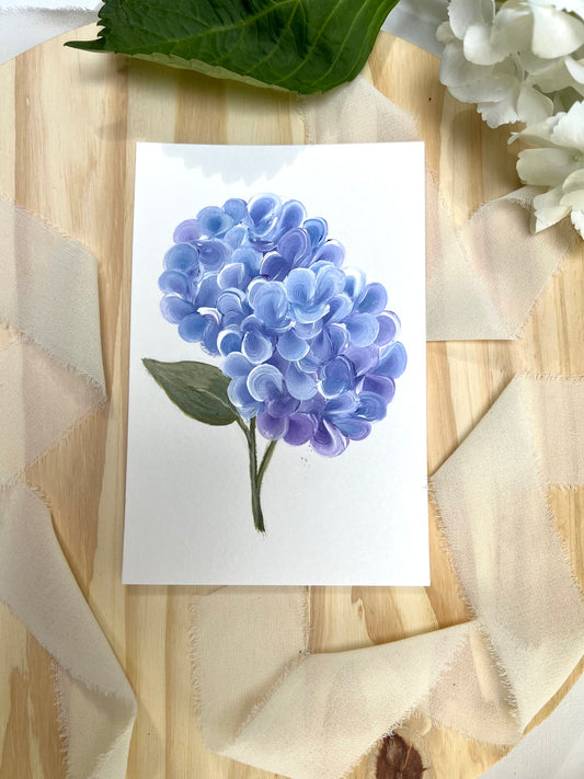 "15"- Hydrangea #15 | 4x6in Original Hydrangea Painting