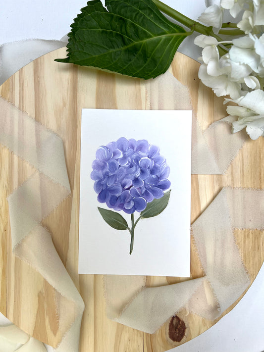 "16"- Hydrangea #16 | 4x6in Original Hydrangea Painting