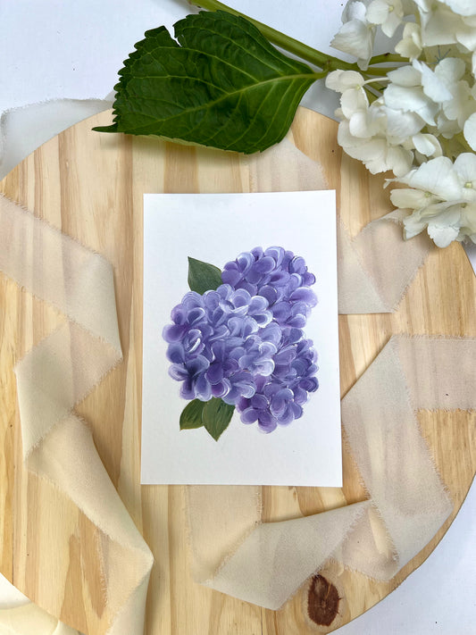 "17"- Hydrangea #17 | 4x6in Original Hydrangea Painting