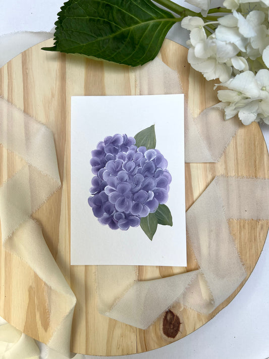 "18"- Hydrangea #18 | 4x6in Original Hydrangea Painting