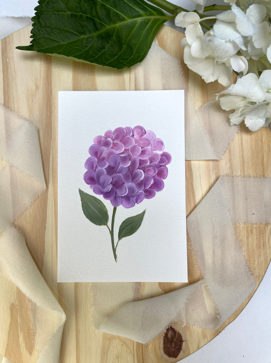 "22"- Hydrangea #22 | 4x6in Original Hydrangea Painting