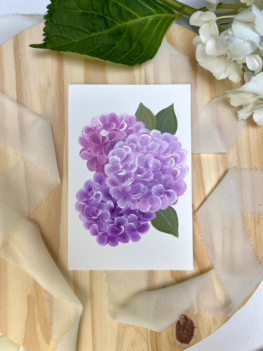 "23"- Hydrangea #23 | 4x6in Original Hydrangea Painting
