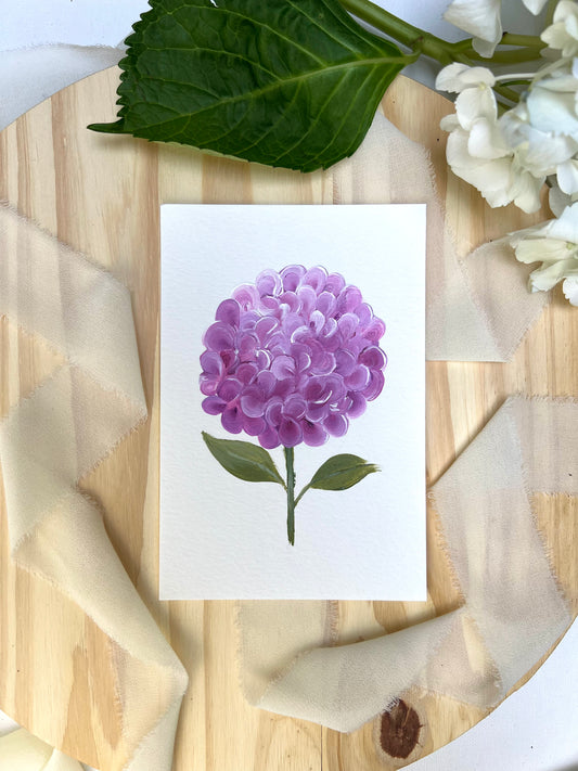 "24"- Hydrangea #24 | 4x6in Original Hydrangea Painting