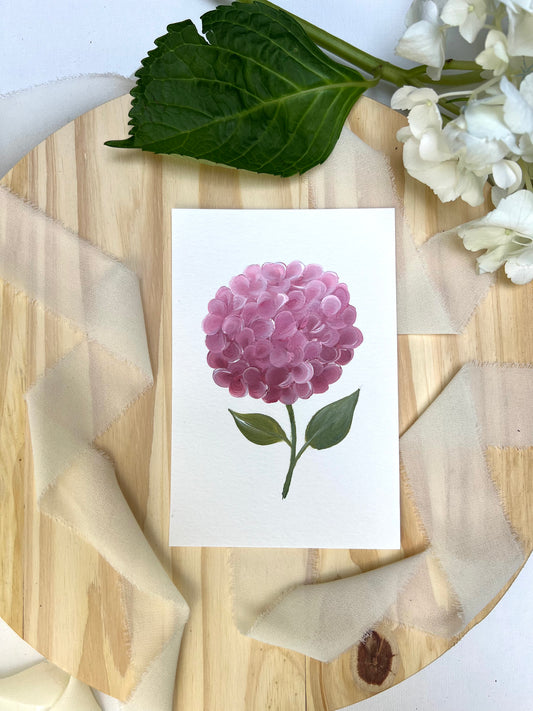 "25"- Hydrangea #25 | 4x6in Original Hydrangea Painting