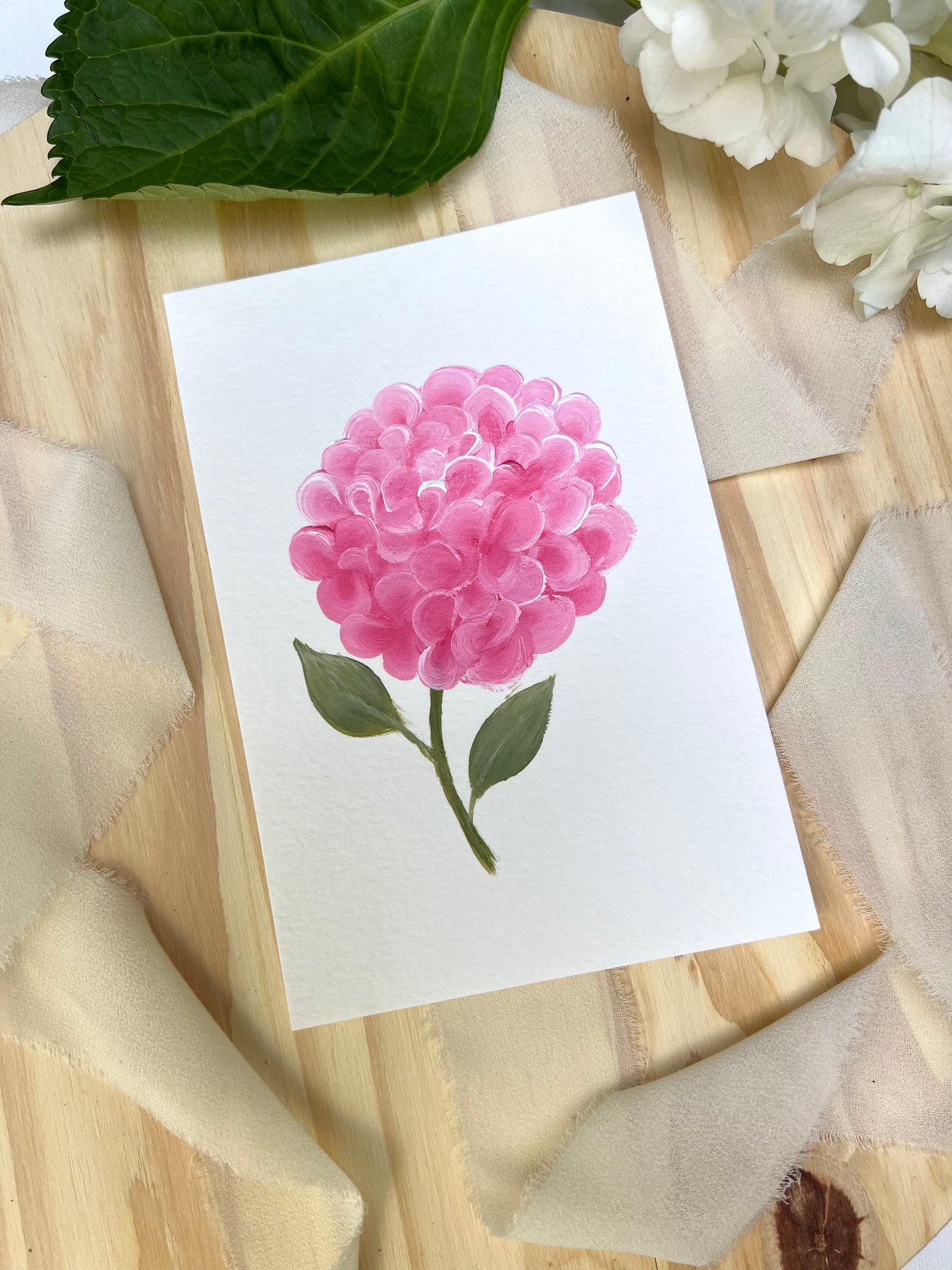 "27"- Hydrangea #27 | 4x6in Original Hydrangea Painting
