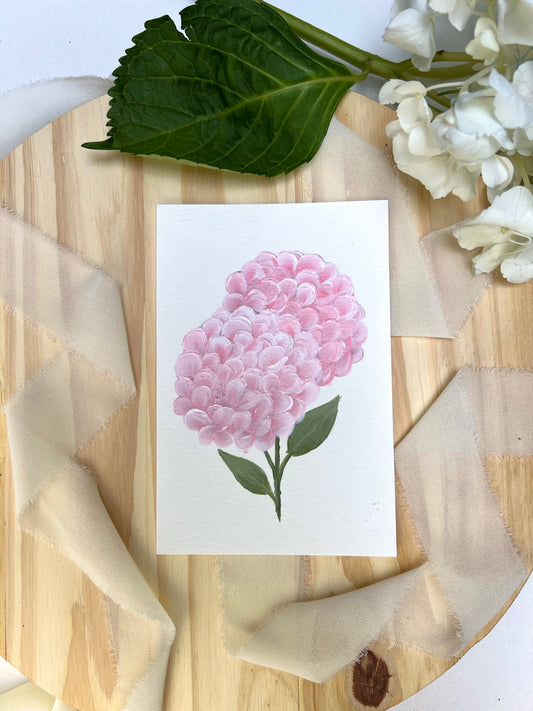 "29"- Hydrangea #29 | 4x6in Original Hydrangea Painting