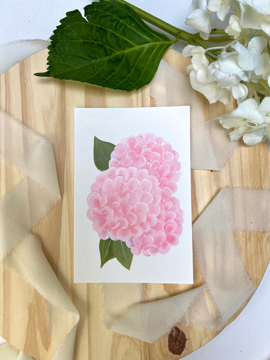 "30"- Hydrangea #30 | 4x6in Original Hydrangea Painting