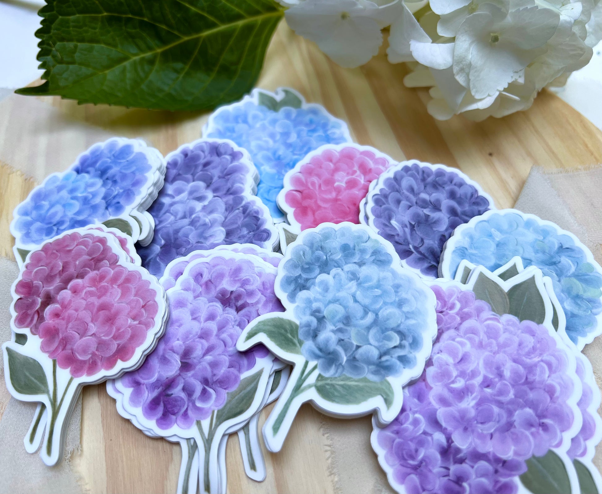 Hydrangea Sticker Hydrangea Stickers- Pack of 10 – Sammy Jean Artist