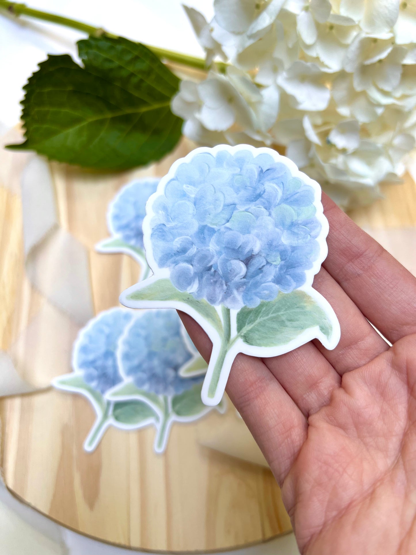 Blue Hydrangea Sticker, 2.47x3in