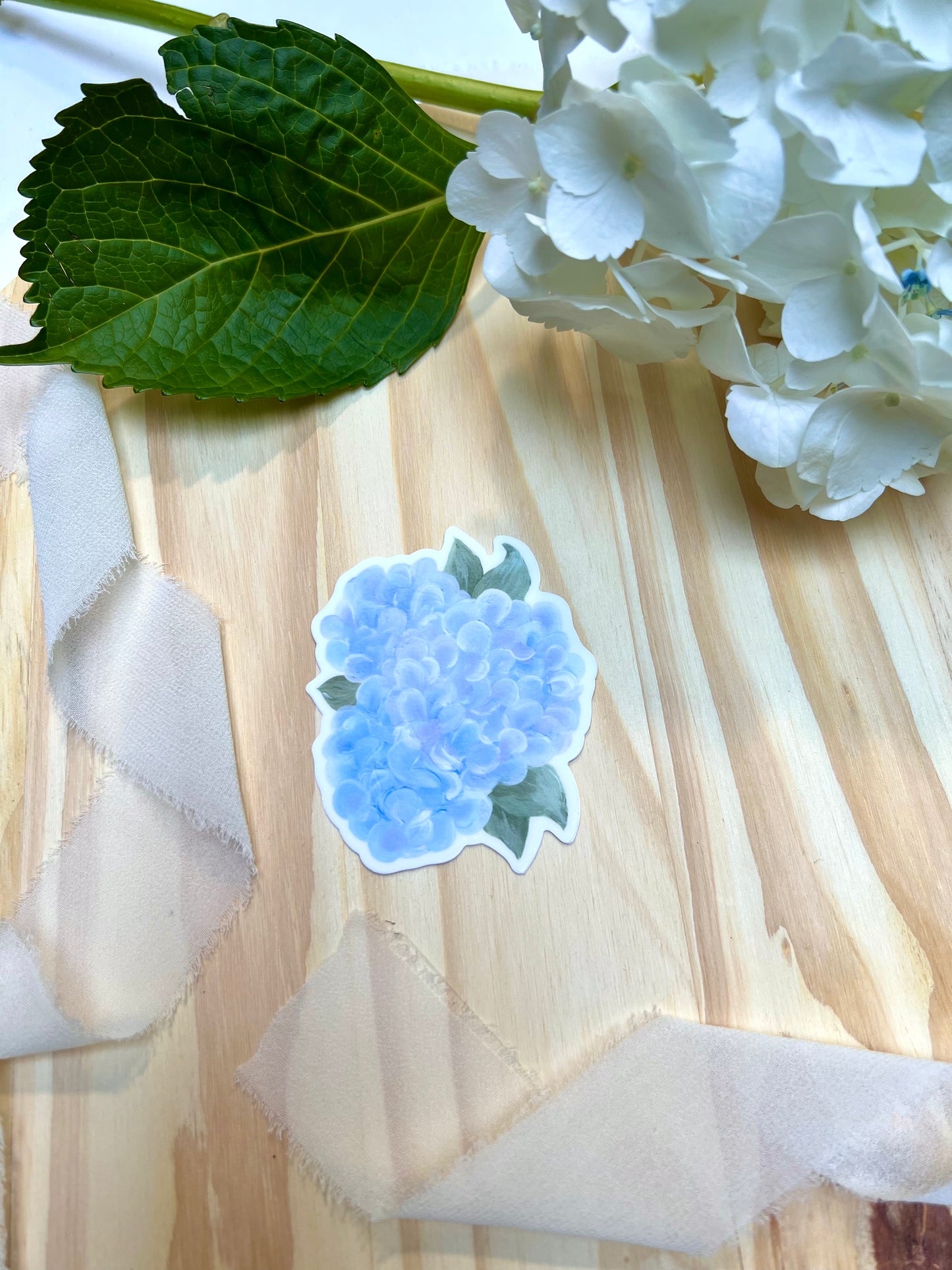 Blue Hydrangea bouquet Sticker, 2.41x3in