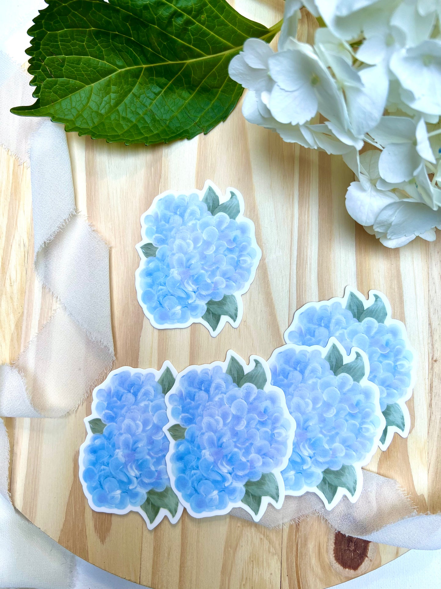 Blue Hydrangea bouquet Sticker, 2.41x3in