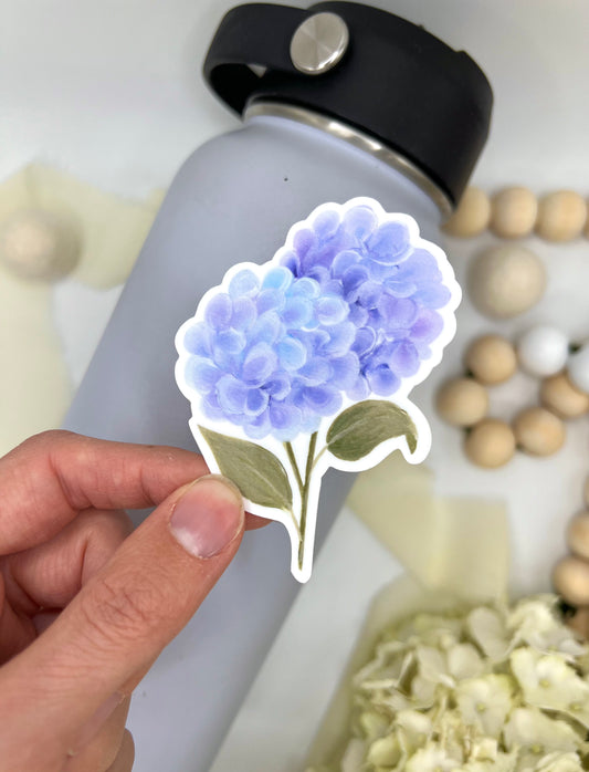 Blue Purple Hydrangeas Sticker, 2.21x3in
