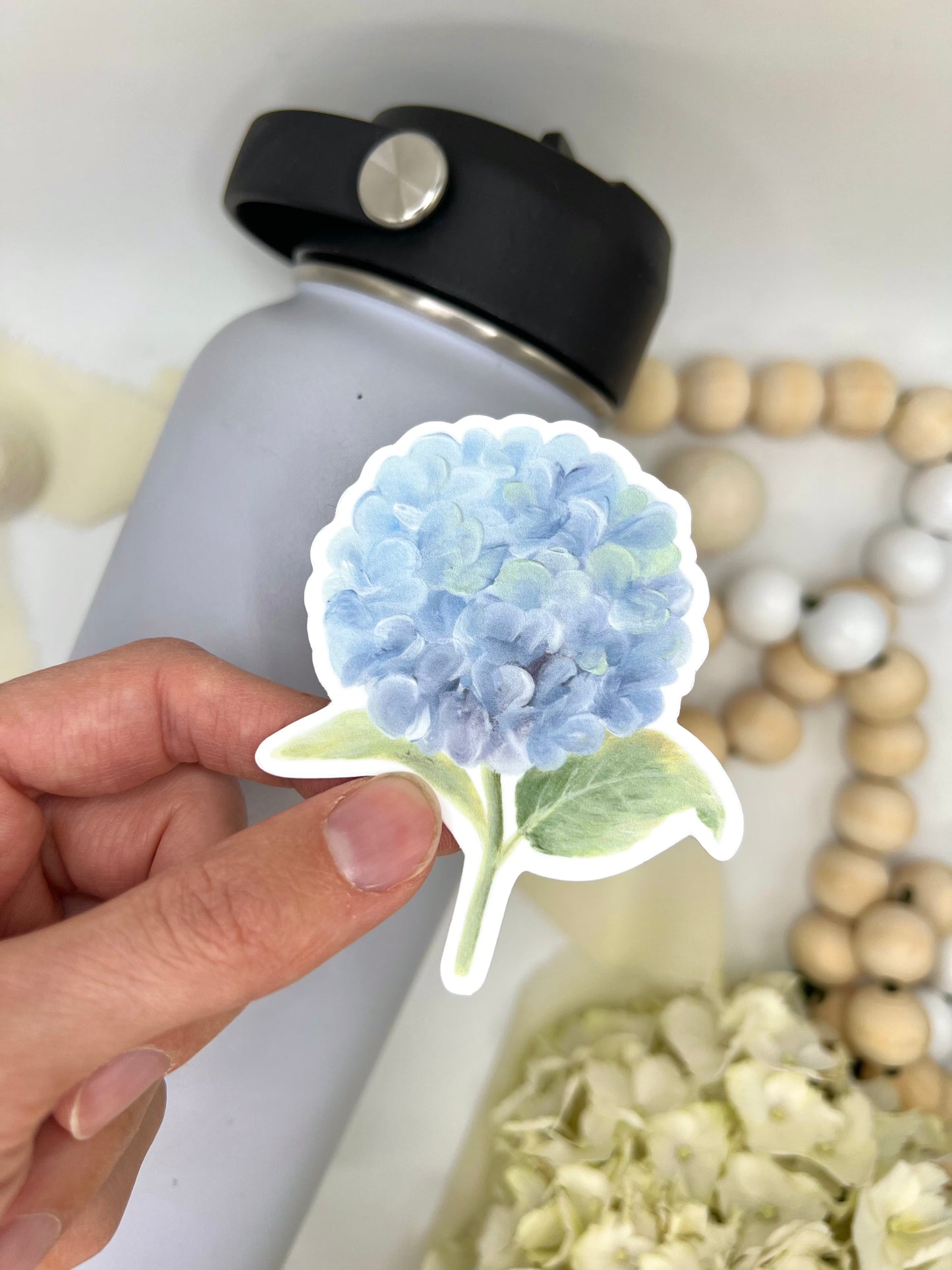 Blue Hydrangea Sticker, 2.47x3in