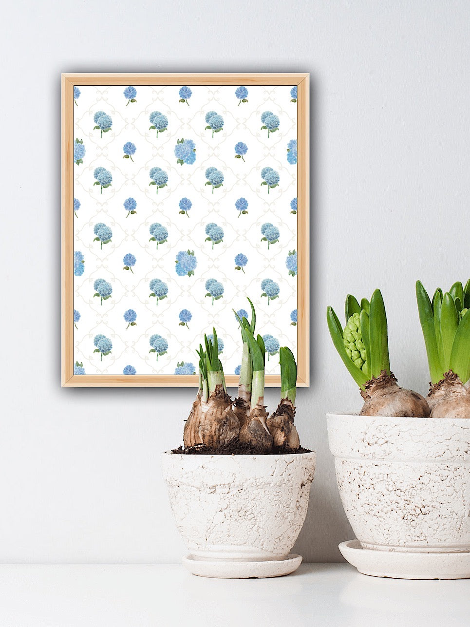 Hydrangea Pattern Art Print