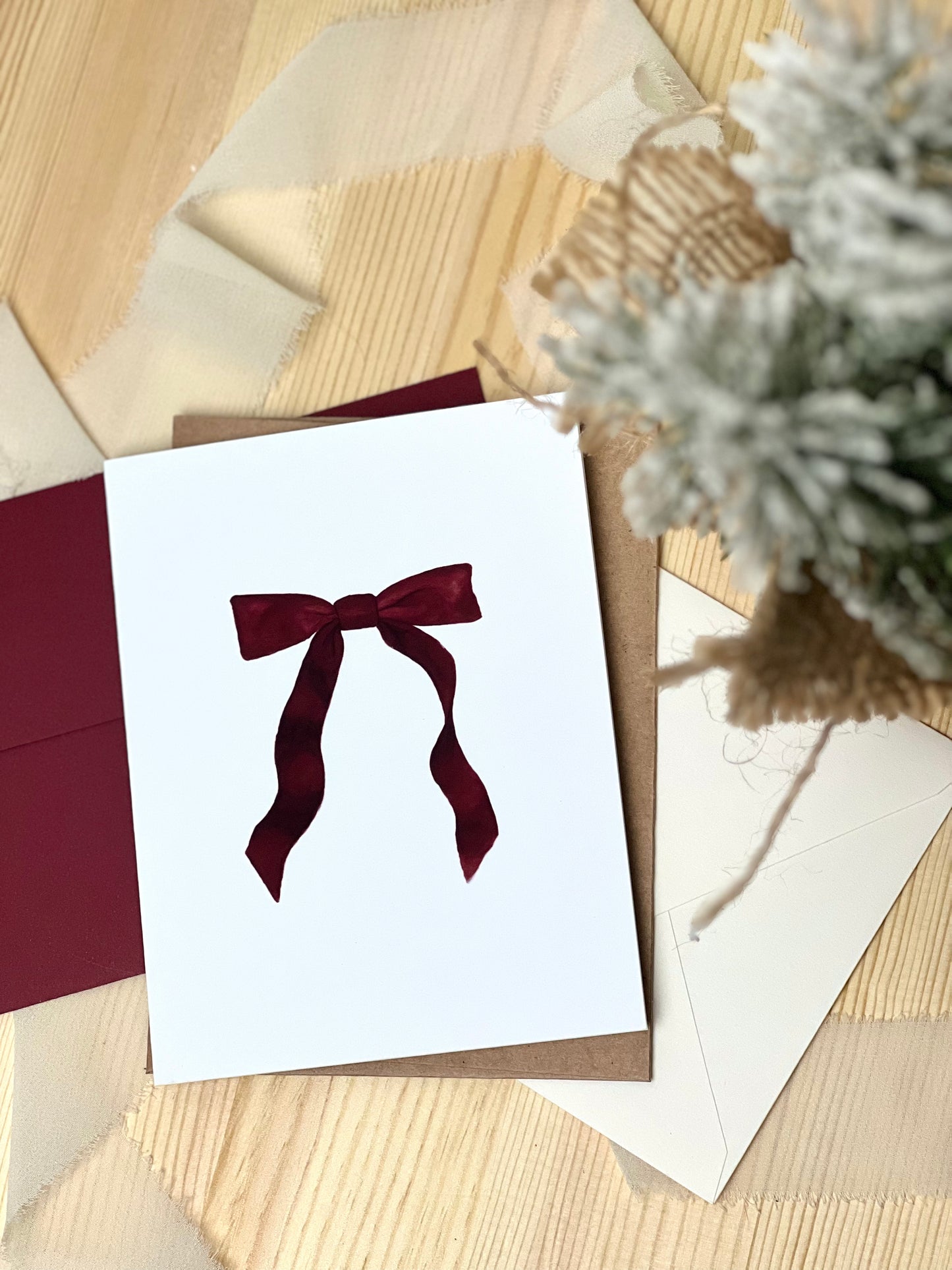 Red Ribbon Greeting Card