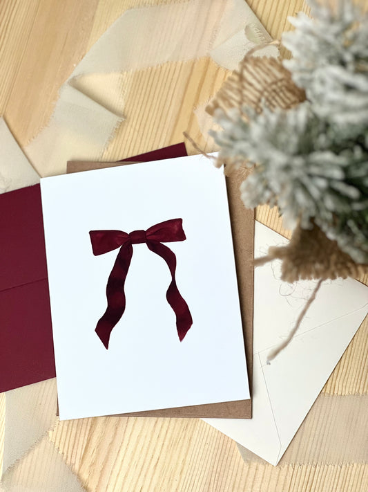 Red Ribbon Greeting Card