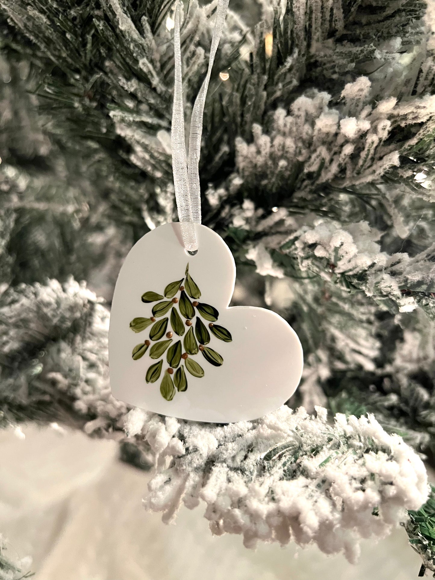 Mistletoe Kiss No. 52 - Original Acrylic Christmas Ornament