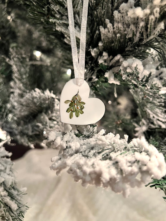 Mistletoe Kiss No. 58 - Original Acrylic Christmas Ornament