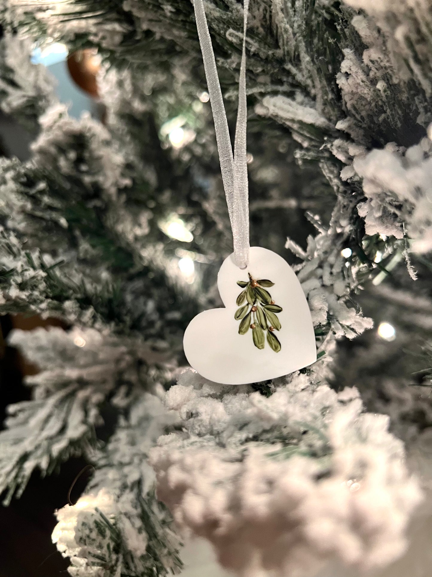 Mistletoe Kiss No. 55 - Original Acrylic Christmas Ornament