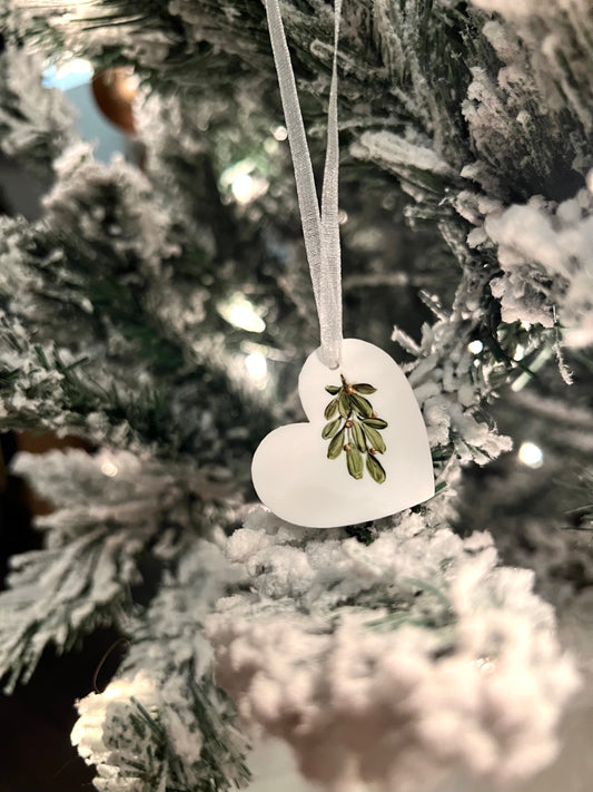 Mistletoe Kiss No. 55 - Original Acrylic Christmas Ornament