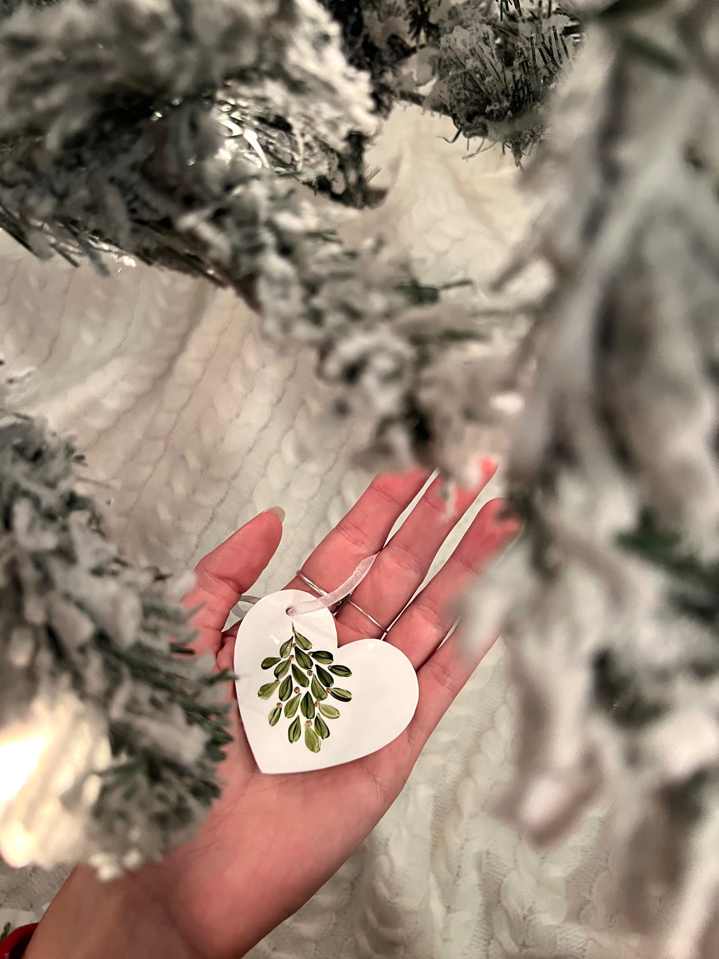 Mistletoe Kiss No. 52 - Original Acrylic Christmas Ornament