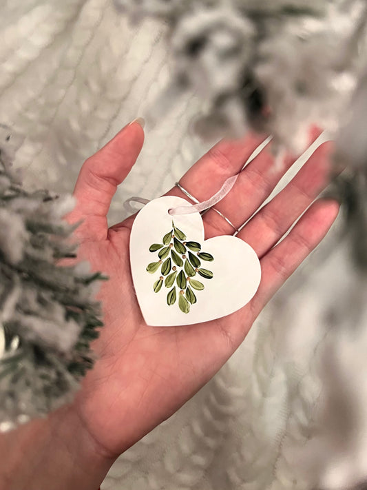 Mistletoe Kiss No. 52 - Original Acrylic Christmas Ornament