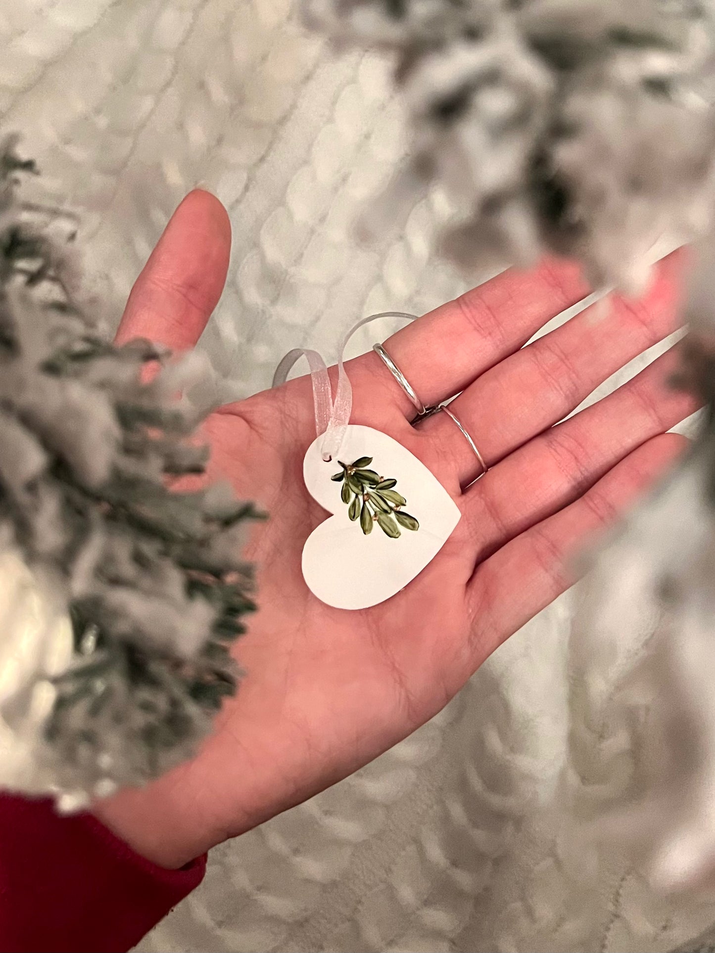 Mistletoe Kiss No. 55 - Original Acrylic Christmas Ornament